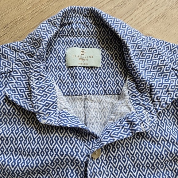 Little Boy Set of 2 short sleeve Class Club 6/7 Blue & Green Shirts EUC - Picture 9 of 12